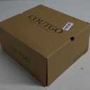 Coutgo Womens Knee High Boots Kitten Low Heel Pointed Toe Tall Boots Side Zipper Winter Dress Shoes, 8