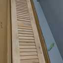 12"W x 57"H Americraft Two Equal Louver Exterior Real Wood Shutters (Per Pair), Unfinished