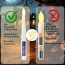 Christmas Decorations - 32pcs Floating Candles with Wand Magic Hanging Candles, Flameless Warm Light Flickering Battery Operated Candles, Floating LED Candle for Halloween Christmas Theme Party