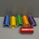 New brothreads - 40 Options- Various Assorted Color Packs of Polyester Embroidery Machine Thread Huge Spool 5000M for All Embroidery Machines -6xRainbow Colors