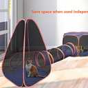 Portable Outdoor Cat Enclosure with Tunnels 6-in-1 Upgraded Reinforcement Pet Playpen Tent House Cage DIY in Multiple Ways for Inside/Outside Rabbits Ferrets Puppy and Small Animals