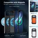 Magnetic for iPhone Air Case,with Belt Clip,[Compatible with Magsafe] W/Tempered Glass Screen Protector,Anti-Drop,Shockproof,Heavy Duty Protection (Black)