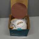 LONFFERY Tea Kettle for Stove Top, 3.2 Quart Whistling Tea Kettle, Food Grade Stainless Steel and Wood Pattern Folding Handle, White