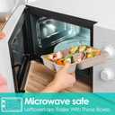 Kaderron 11"x8.7" Take Out Food Containers with Lids, 4 Compartment 25 Pack Disposable Takeout Box Leakproof and Microwave Safe for Food Servicing