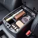 TACORBO Center Console Tray Compatible with Nissan Rogue 2014-2020 and Rogue Sport 2017-2022 Accessories, Armrest Secondary Storage Box, Interior ABS Insert Tray, Black