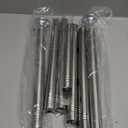 Silver Long Curtain RodTension Shower Curtain Rods 30 to 88 inch Adjustable Spring Heavy Duty Rods for Bathroom Windows Outdoor No Drill No Slip Stainless Steel