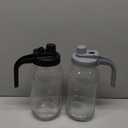 2-Pack 64oz Glass Mason Jar Pitchers with Wide Mouth & Measurement Marks  Leak-Proof Twist Lids for Cold Brew, Iced Tea, Juice, Lemonade