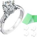 Invisible Ring Size Adjuster for Loose Rings Ring Adjuster Fit Any Rings, Assorted Sizes of Ring Sizer ((4)-4pcs,8-10mm)