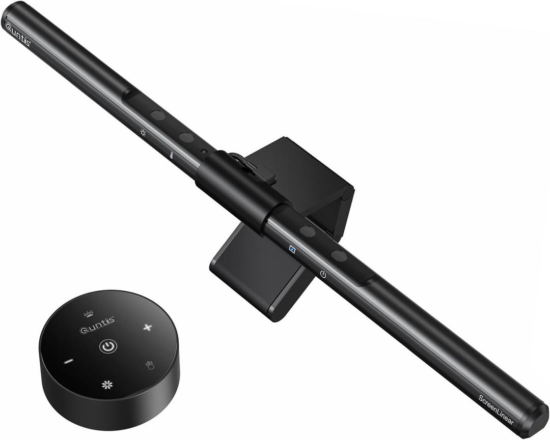 Quntis Computer Monitor Lamp, Screen Monitor Light Bar for Eye Caring, USB Reading LED Task Lamp with Auto-Dimming, Dimmable Light Bar, Touch Control, No Glare Space Saving Home Office Desk Lamps