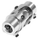 3/4" DD X 3/4" DD Steering U Joint Powder Coated Universal Steering Shaft Coupler U Joint Max Angle 35 Degree (3-1/4") 83mm Chrome
