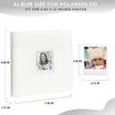 CAIYOULE 288 Pockets Photo Album for Polaroid Go, PU Leather Hardcover Photo Album Book for Polaroid Go series, Large Capacity for Family Wedding Anniversary Baby Travel Vacation, 2.62x2.12"- White