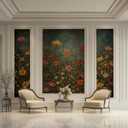 Floral Wall Murals Peel and Stick Self Adhesive Canvas Wallpaper | Large Removable Flower Mural for Living Room Bedroom Office Home Decor and Accent Walls in Multiple Standard Sizes