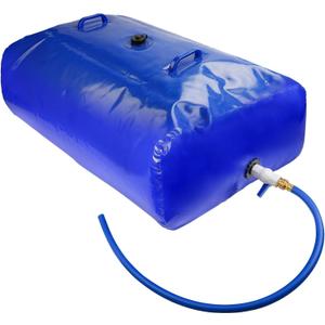 TooTaci 240L/63.4Gal Water Storage Bladder Containers, Portable Water Tank with Hose and 3/4" Adapters, Foldable Reservoir for Emergency, Garden Watering, Drought Resistance, RV Trips