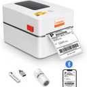 Yinleader Bluetooth Thermal Shipping Label Printer  4x6 Thermal Label Printer, Compatible with Windows, Mac OS, Chrome OS, iOS and Android, Widely Used for Ebay, Amazon, Shopify, Etsy, USPS (White)