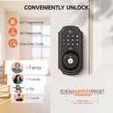 YHV Keyless Entry Door Lock with Camera Fingerprint Smart Door Lock with App Remote Control, Wi-Fi Connected Electronic Keypad Code Deadbolt Auto Unlock for Front Door