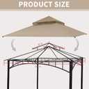 Gazebo Replacement Canopy 10x10 Ft Compatible with Madaga Target Gazebo Frame Model L-GZ136PST, L-GZ136PST-2/7/9 (Light Beige)