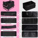 AOPHY Trunk Organizer for Car, 95L Large Capacity Trunk Storage with Non-Slip Bottom Strips, Cargo Organizer for Suv, Truck, Sedan, Waterproof Portable Car Organizers for Women Men(Pink)
