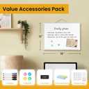 Small Dry Erase Board for Wall, 16" x 12" Double-sided Hanging Whiteboard, Dry Erase White Board with 4 Markers, 4 Magnets and 3 Mini Sticky Notes, Portable Whiteboard for Home, Office, School