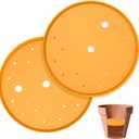 Lettry 2Pcs Round Planter Insert, 13" Orange Planter Insert, Durable Plastic Disk with Drainage Holes for Place Inside Planters to Use Less Potting Soil for Tall Flower Pots Plant Containers (13inch)