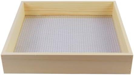 ZFYOUNG Soil Sifter for Garden,Wooden sifter for gardening，Multi-Purpose Soil Screen Wood Dirt Sifter Hand Held Cedar Garden Sifter for Compost,Plant flowers Sifter for Compost, Dirt and Potting Soil.