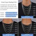  925 Sterling Silver Chain Necklace for Women, 2MM Rope Chains Silver Chain for Women Classic & Sturdy Women's Chains Necklace, Sterling Silver Necklaces 18 Inch