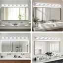 LED Modern Bathroom Vanity Light Fixtures, Dimmable White Vanity Lights for Bathroom Lighting Fixtures Over Mirror, with 360° Rotatable Acrylic Heads 7-Light 48-inch (Cool White 6000K)