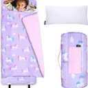 Wildkin Kids Original Nap Mat Cozy Kids Sleep Mat with Pillow, ideal for School & Travel, 50"L x 20"W x 1.5"Th