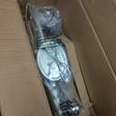 Set Modern Farmhouse 3-Light Vanity Light Industrial Wall Sconce Lighting with Seeded Glass Shade in Brushed Finish for Bathroom, Hallway, Kitchen, Mirror, Laundry Room (Silver)