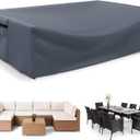Outdoor Furniture cover Waterproof, Outdoor Sectional Cover, Rectangular Patio Covers for Outdoor Furniture Set, 110" L x 84" W x 29" H -Black