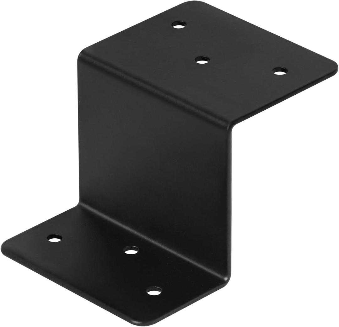 GBGS 10 PCS Black Z Brackets,2" Height Double Angle Z Clip for Wood Shelves Fixing