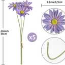 IPOPU 15pcs Daisies Artificial Flowers Faux Purple Daisies Flowers 12" Fake Wildflowers Flower Silk Flowers for Floral Arrangements Wedding Home Garden Decor (Purple)
