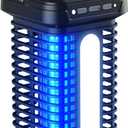 Bug Zapper Indoor Outdoor, Solar Mosquito Zapper 2 in 1 Portable & Rechargeable with Solar Panel LED Night Light, Waterproof Fly Zapper for Home Backyard, Patio, Backyard, Garden