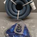 POOLWHALE Professional 1-1/2-Inch x 24-Feet Swimming Pool Vacuum Hoses with Swivel Cuff and Triangular Weighted Flex Vacuum Head, Perfect for Above Ground and Small Inground Pools