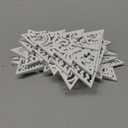 Maitys 12 Pcs Christmas Decoration 4 Sizes Wooden White Tree Tabletop Decoration Rustic Merry Christmas 3D Sign White Freestanding Engraved Tree for Home Table Centerpiece Tiered Tray Holiday Craft