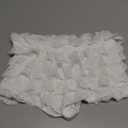 Women Y2k Lace Bloomers Sexy Layered Ruffle Frilly Panties Lolita Fairy Mini Shorts Tiered Boy Short Skort (Small, White)