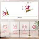 Hanaive 12 Pcs Bird of Paradise Artificial Plant 24 Inches Hawaiian Tropical Flowers Fake Rubber Strelitzia Faux Flowers Bouquet for Home Garden Office Wedding Indoor Outside Party Decor DIY (Pink)