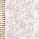 BearCake Pink Floral Chinoiserie Grandmillennial Notebook Journal,Aesthetic Notebook, Chinoiserie Journal,Notebooks for Work, Hardcover Spiral Notebook 5.5x8.3