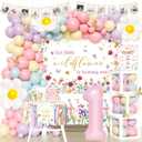 Wildflower First Birthday Decorations Girl, 1st Birthday Decorations Girl, Wild One Floral First Birthday Decor, Our Little Wildflower is Turning One Backdrop Balloon for One Year Old Girl