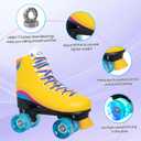 Nattork Roller Skates for Women Outdoor Fun Fashionable Roller Derby Skates for Men Girls Boys Indoor Rink Skates (Women 10/ Men 9, Yellow)