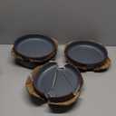 famiware Mercury Pasta Bowls Set of 4, 33 oz Large Salad Bowls, Ceramic Pasta Plates Bowls, Serving Bowls for Kitchen, Microwave & Dishwasher Safe, Charcoal