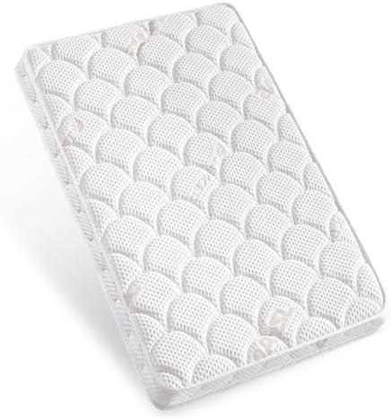 Pack and Play Mattress Topper - 38" x 26" x 1.5", Soft & Firm Premium Foam Pack N Play Mattresses Pad, Odorless Baby Foam Playpen Mattresses,Portable Playard Mattress Topper- Breathable & Comfort (Simple White)