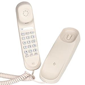 Mini Corded Telephone, Landline Telephone for Home No AC Power Required, Number Card, Wall Mountable Desk Table, Office, Hotel, Bank Call Center