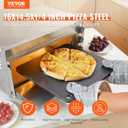 VEVOR Pizza Steel, 16" x 14.5" x 1/4" Pizza Steel Plate for Oven, Pre-Seasoned Carbon Steel Pizza Baking Stone with 20X Higher Conductivity, Heavy Duty Pizza Pan for Outdoor Grill, Indoor Oven