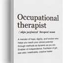 LEXSIVO Occupational Therapist Definition Print Canvas Wall Art Home Office Decor Modern Minimalist Painting 12x15 Canvas Poster Framed Ready to Hang Therapy Gift