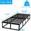 Awesofurni Twin Box Spring, 8 Inch Twin Box Spring Only, 2500 lbs Heavy Duty Metal Frame Mattress Foundation with Fabric Cover, Easy Assembly-Noise Free