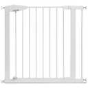 Munchkin Easy Close Pressure Mounted Baby Gate for Stairs, Hallways and Doors, Walk Through with Door, Metal, White, 35x29.5 Inch (Pack of 1)