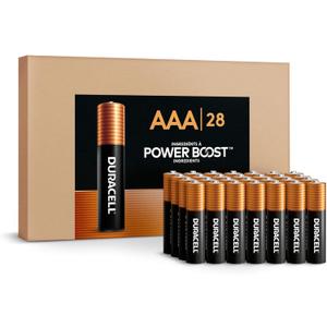Duracell Coppertop AAA Alkaline Batteries with POWER BOOST Ingredients, 28 Count (Pack of 1), Long-Lasting Alkaline in Re-closable Pack for Quick Access and Organized Storage Duracell Coppertop AAA Alkaline Batteries with POWER BOOST Ingredients, 28 Count (Pack of 1), Long-Lasting Alkaline in Re-closable Pack for Quick Access and Organized Storage