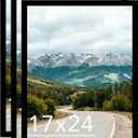Wood 17x24 Picture Frame Black for Wall Hanging, 17 x 24 Frame Photo Frame for Wall Horizontally or Vertically, Black, 3 Pack