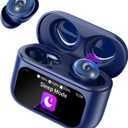 Sleep Earbuds Bluetooth 5.4, 48H Smart Touch Screen in Ear Ear Buds, Mini Sleep Headphones Small Design for Side Sleepers, Clear Calls, 5 EQ Modes, IPX7 Waterproof Earphones, Blue Earbuds, 2025