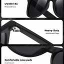 3 Pack Sunglasses Set for Men Women - Retro Round, Aviator Metal, Classic Plastic Black Frames & Lenses,Polarized UV400 Protection for Driving Beach Daily Outdoor